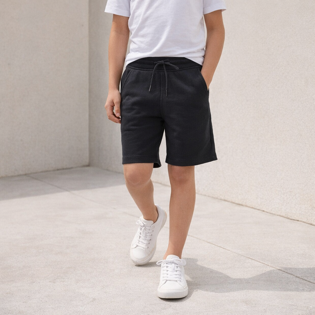 AI image for Black Sweatshirt Shorts