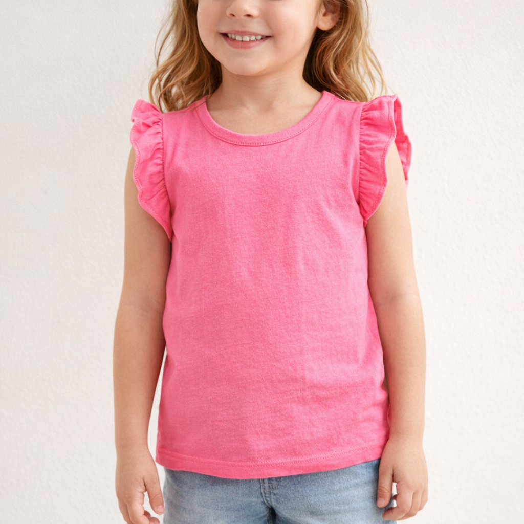 AI image for Neon Pink Frill Tee