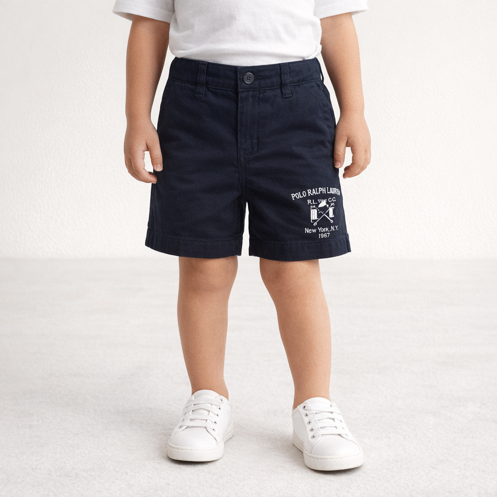 AI image for Navy Cotton Cricket Logo New York 1967 Shorts