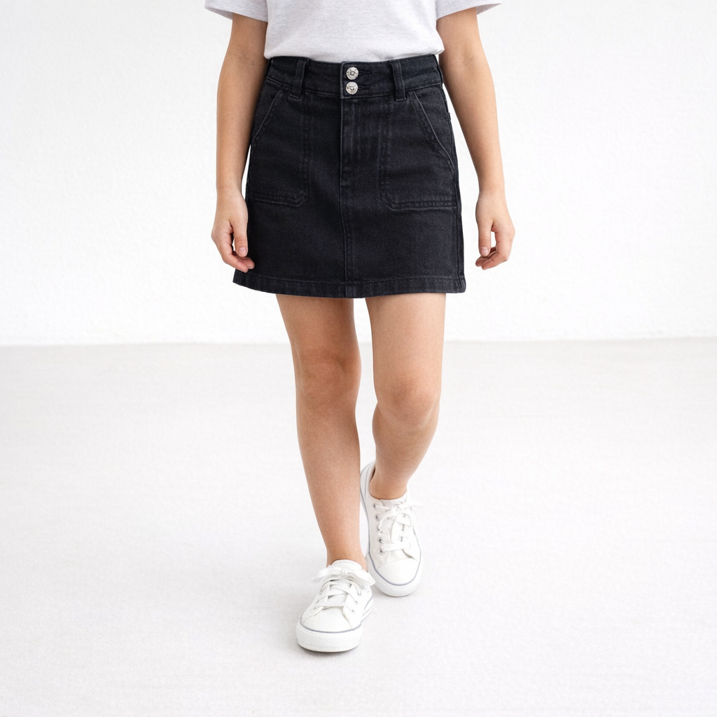AI image for Black Denim Skirt
