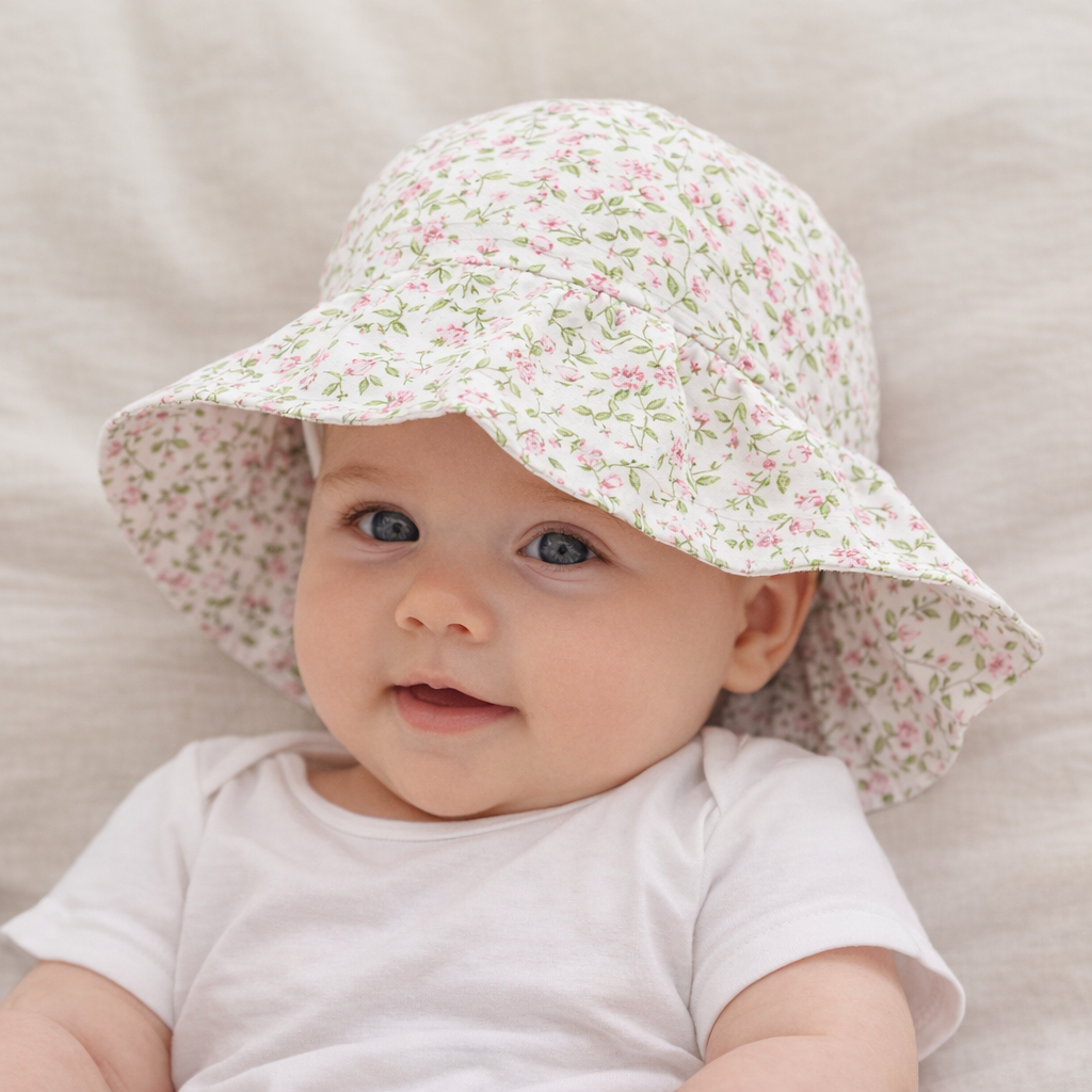 AI image for Cotton Floral Summer Hat