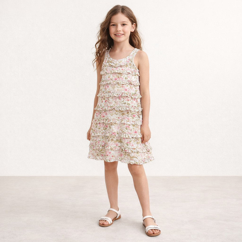 AI image for Floral Ruffle Dress