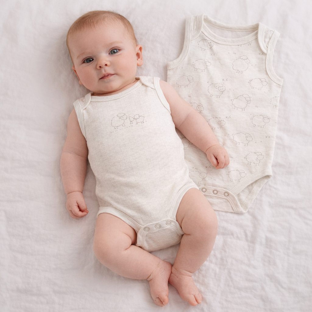 AI image for Sheep Sleeveless Vests x2