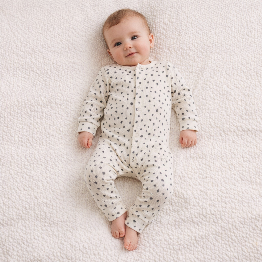 AI image for Dot Ribbed Romper