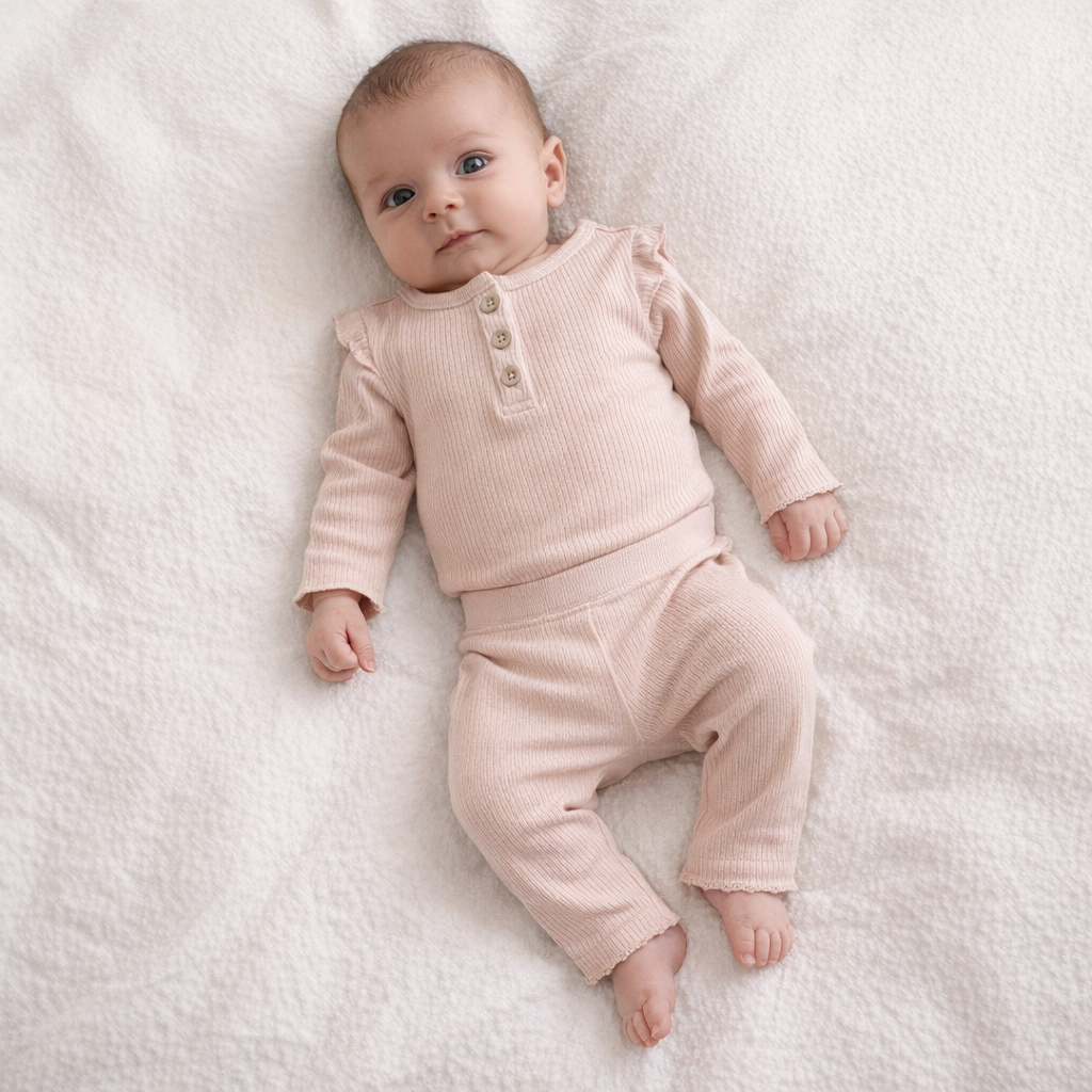 AI image for Ribbed Pink Outfit