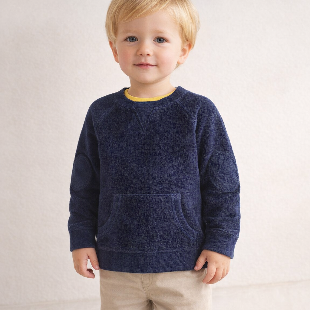 AI image for Navy Towelling Jumper