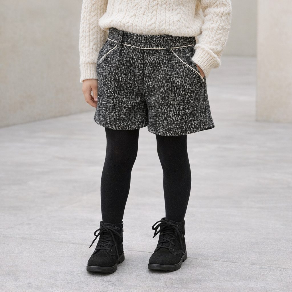 AI image for Winter Black Sparkle Shorts