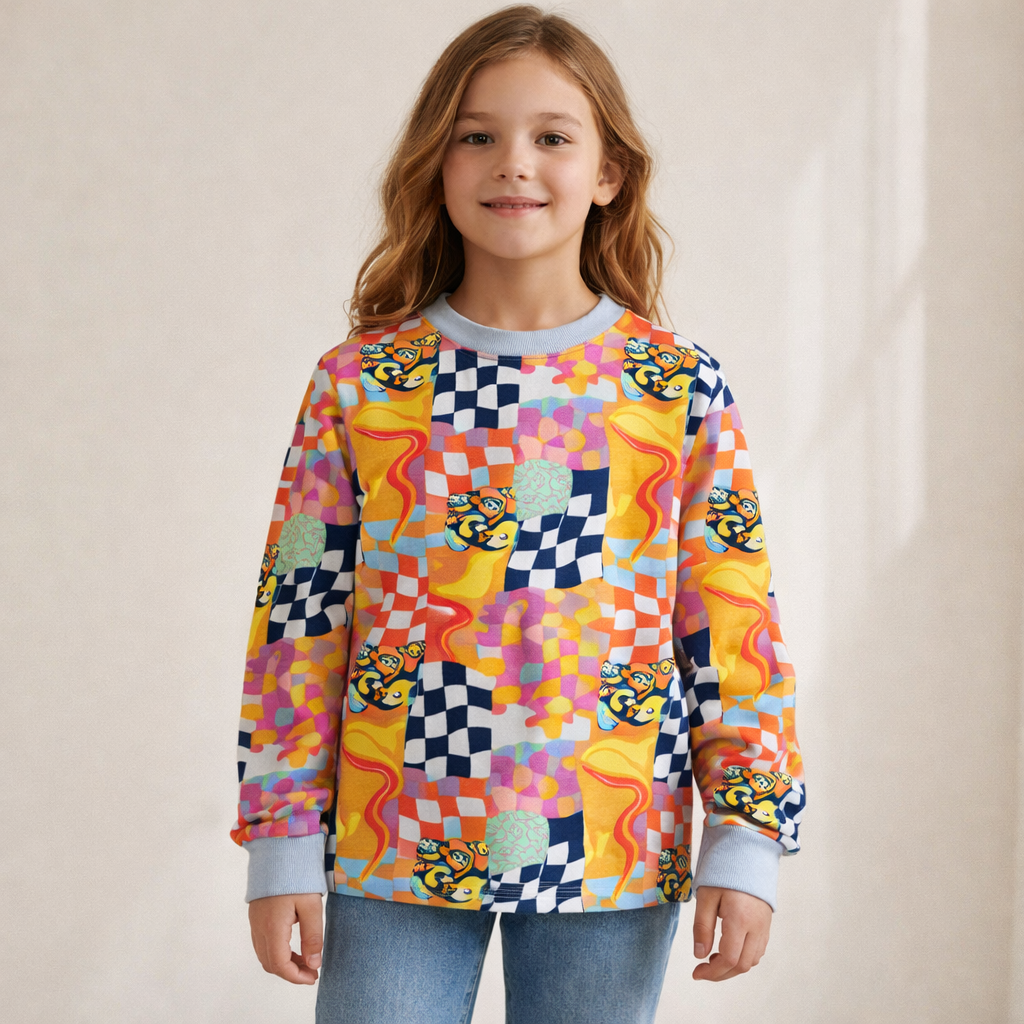 AI image for Funky Print Long Sleeve Top