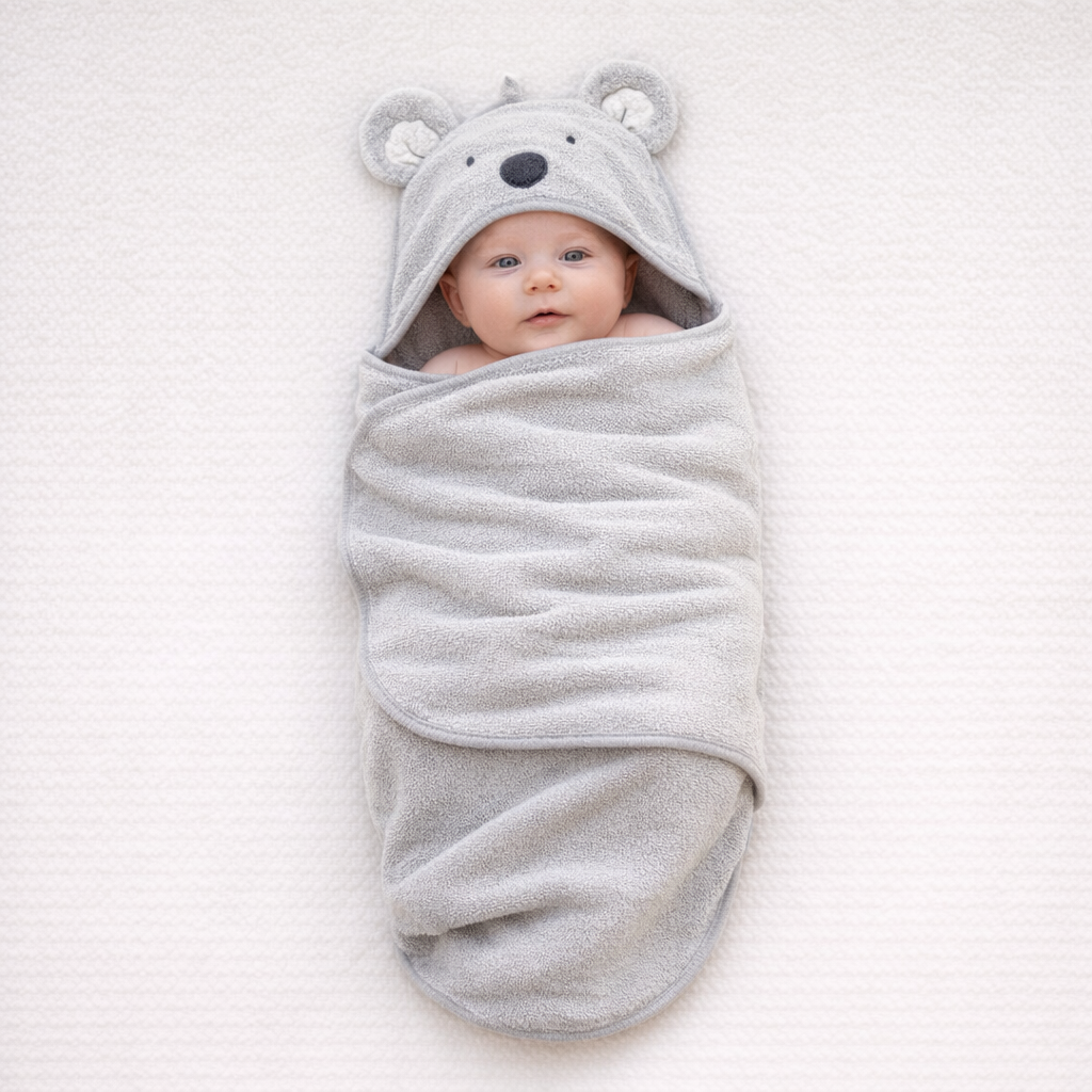 AI image for Koala Baby Cuddler Towel