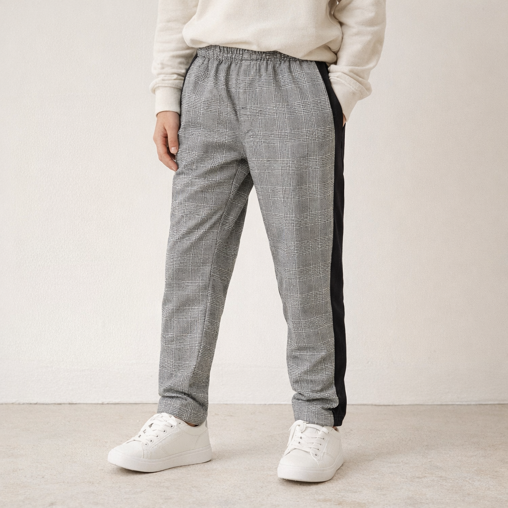 AI image for Check Jogger Style Trousers