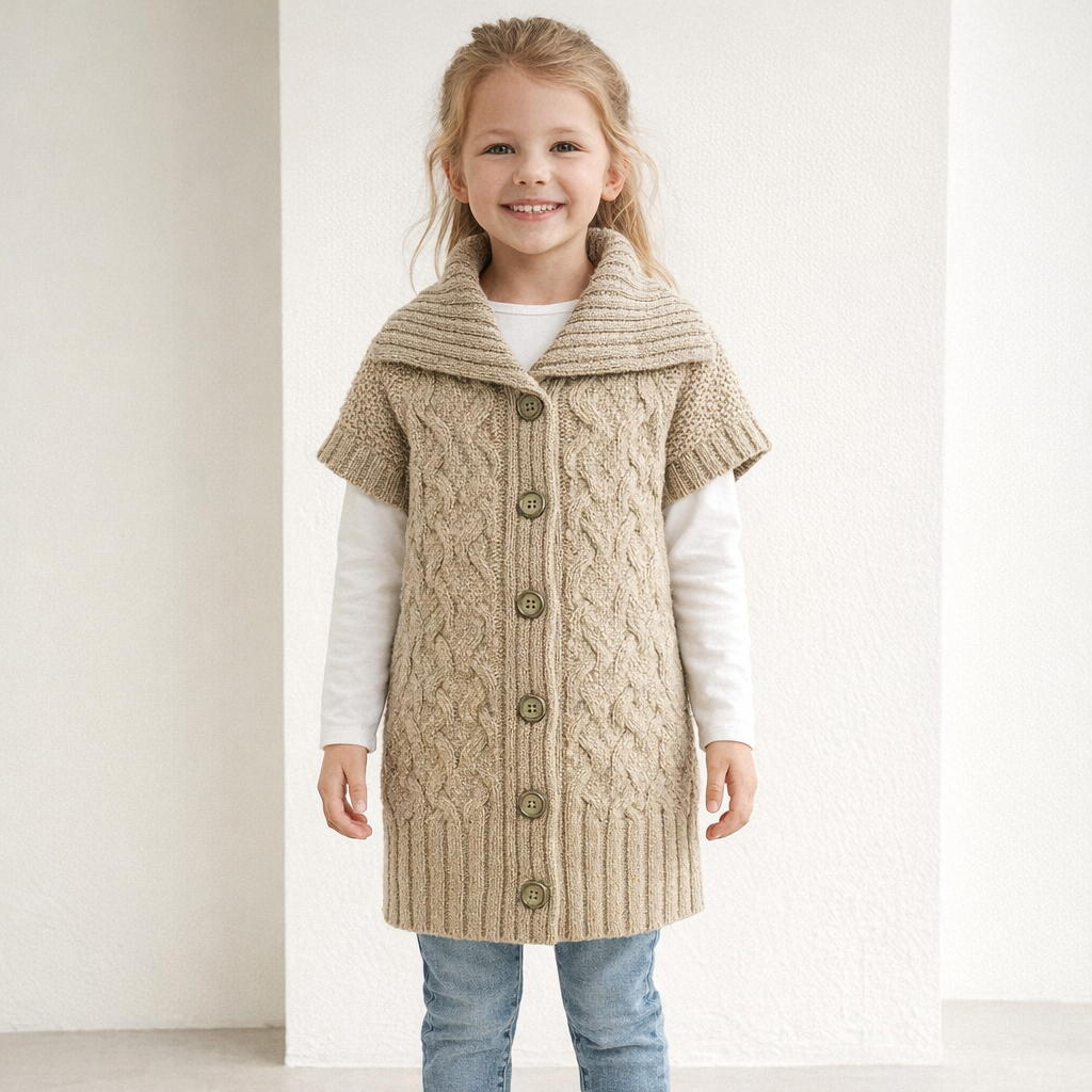 AI image for Cable Knit Long Length Cardi