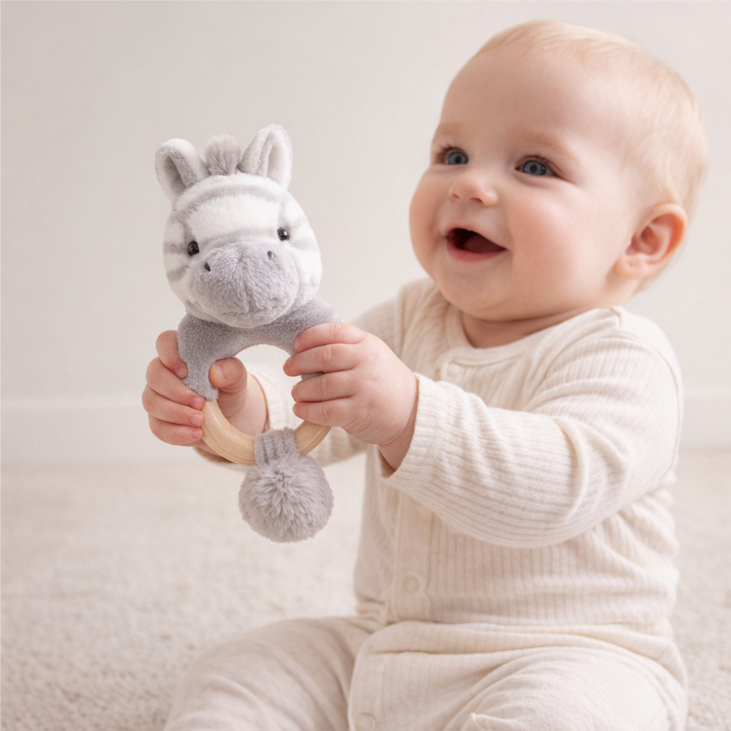 AI image for Zebra Ring Rattle
