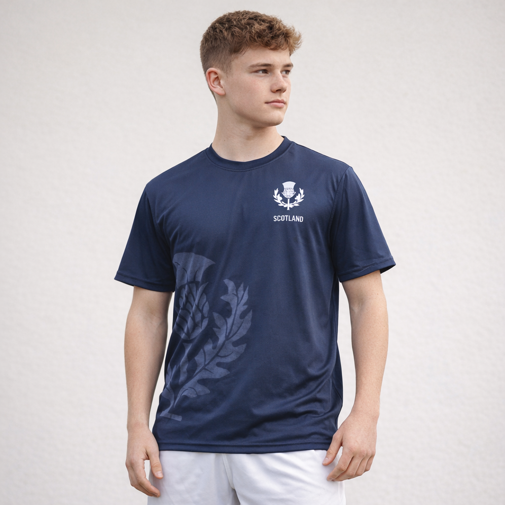 AI image for Blue Scotland Thistle Rugby Top