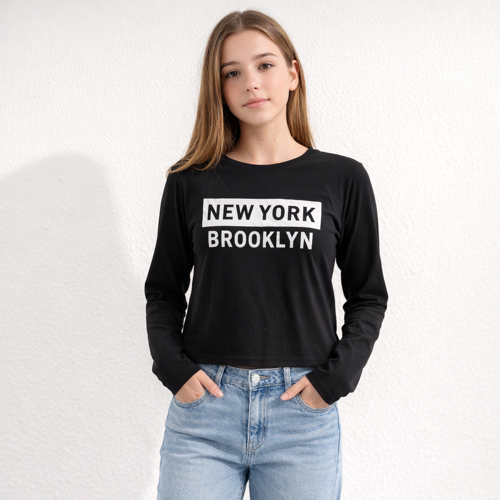 AI image for New York Mesh Sleeved Top
