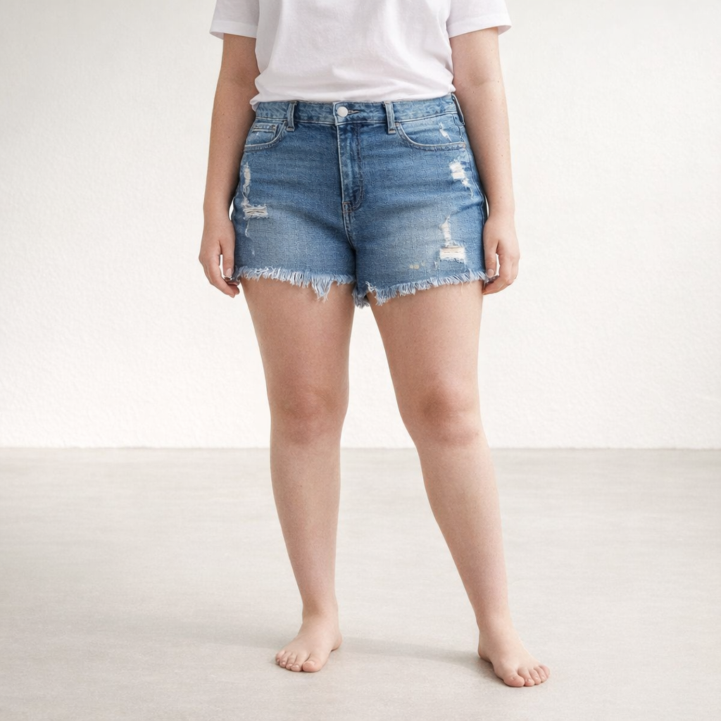 AI image for Denim Distressed Shorts