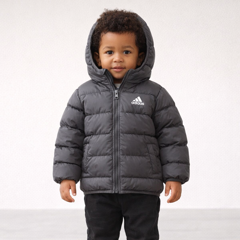 AI image for Grey Puffa Coat