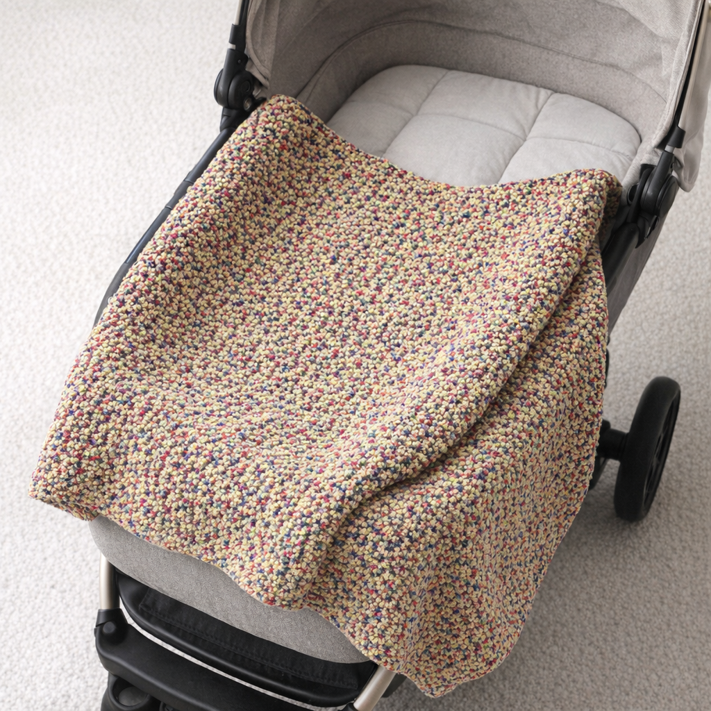 AI image for Chenille Knit Blanket - Pram