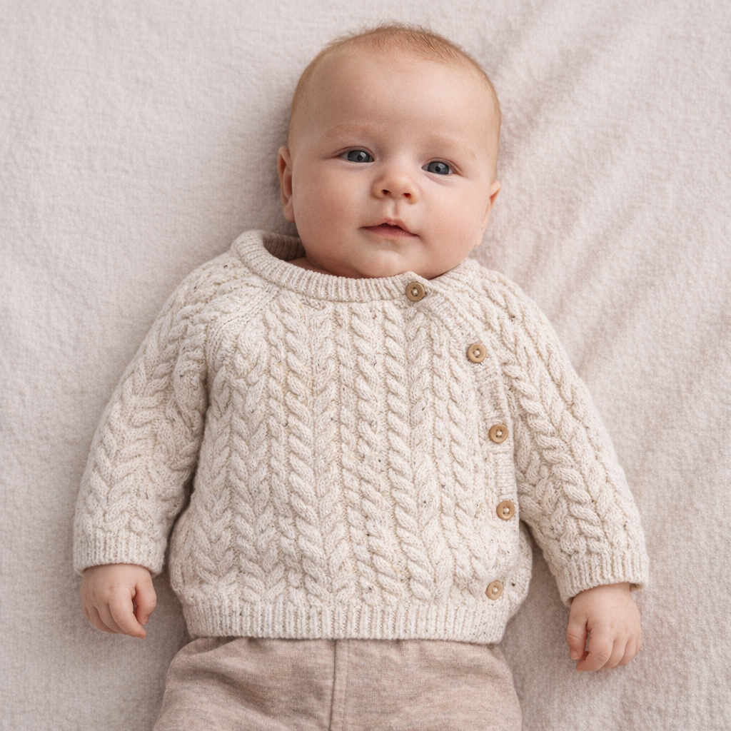 AI image for Organic Cotton Cable Knit Jumper