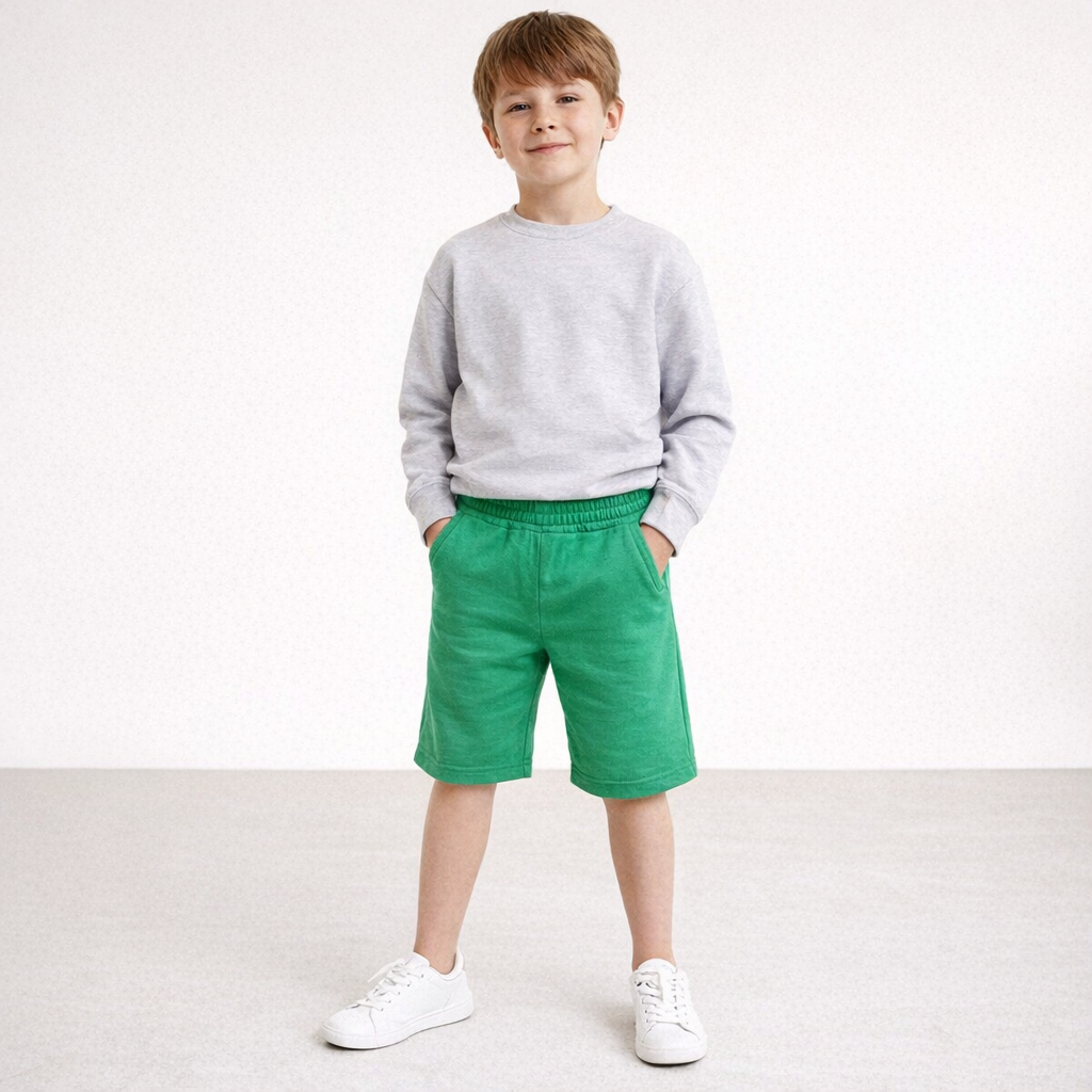 AI image for Green Sweatshirt Shorts