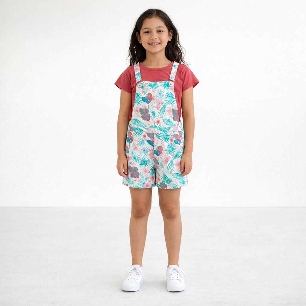 AI image for Tropical Dungarees and Tee