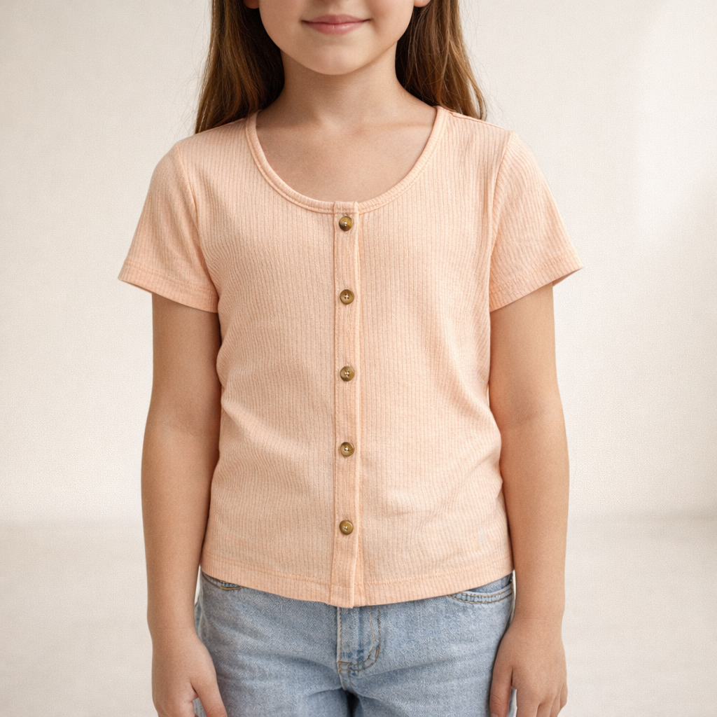 AI image for Ribbed Button Tee