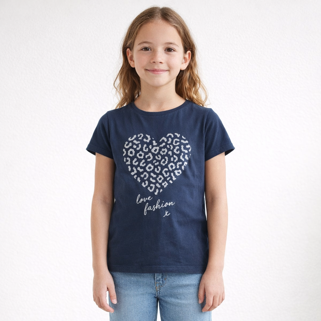 AI image for Love Fashion Glitter Heart Tee