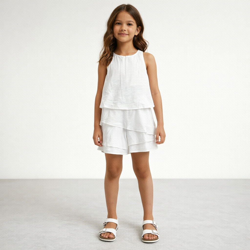 AI image for White Shortie Playsuit