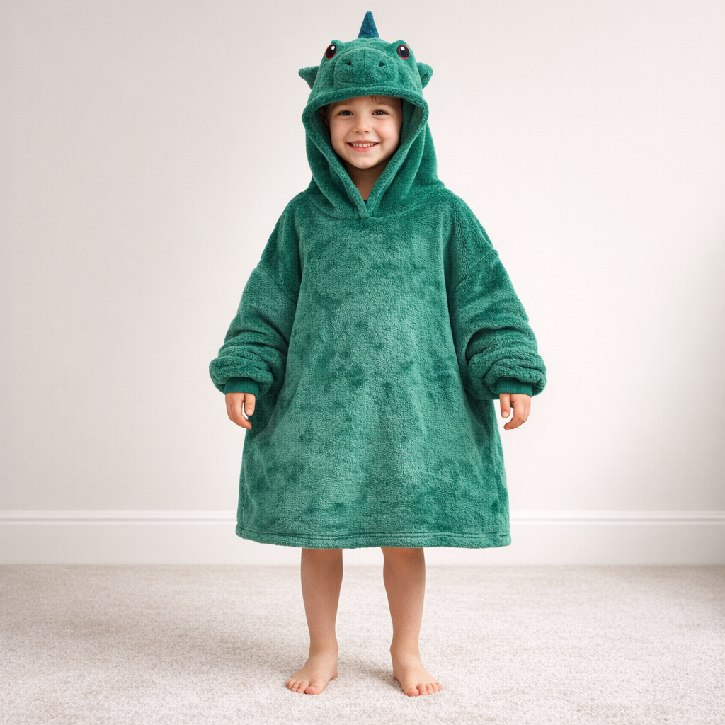AI image for Otis the Dragon Oversized Fleece Hoodie