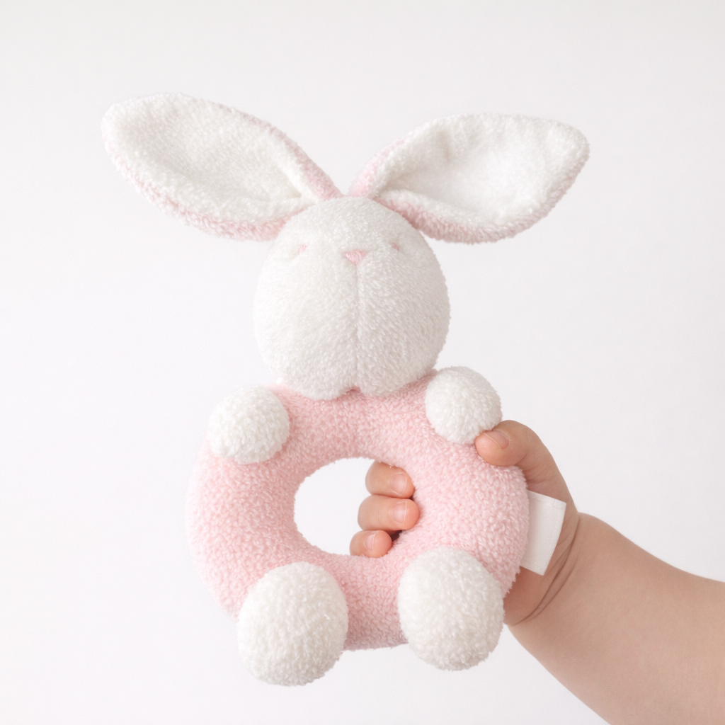 AI image for Pink Bunny Rattle