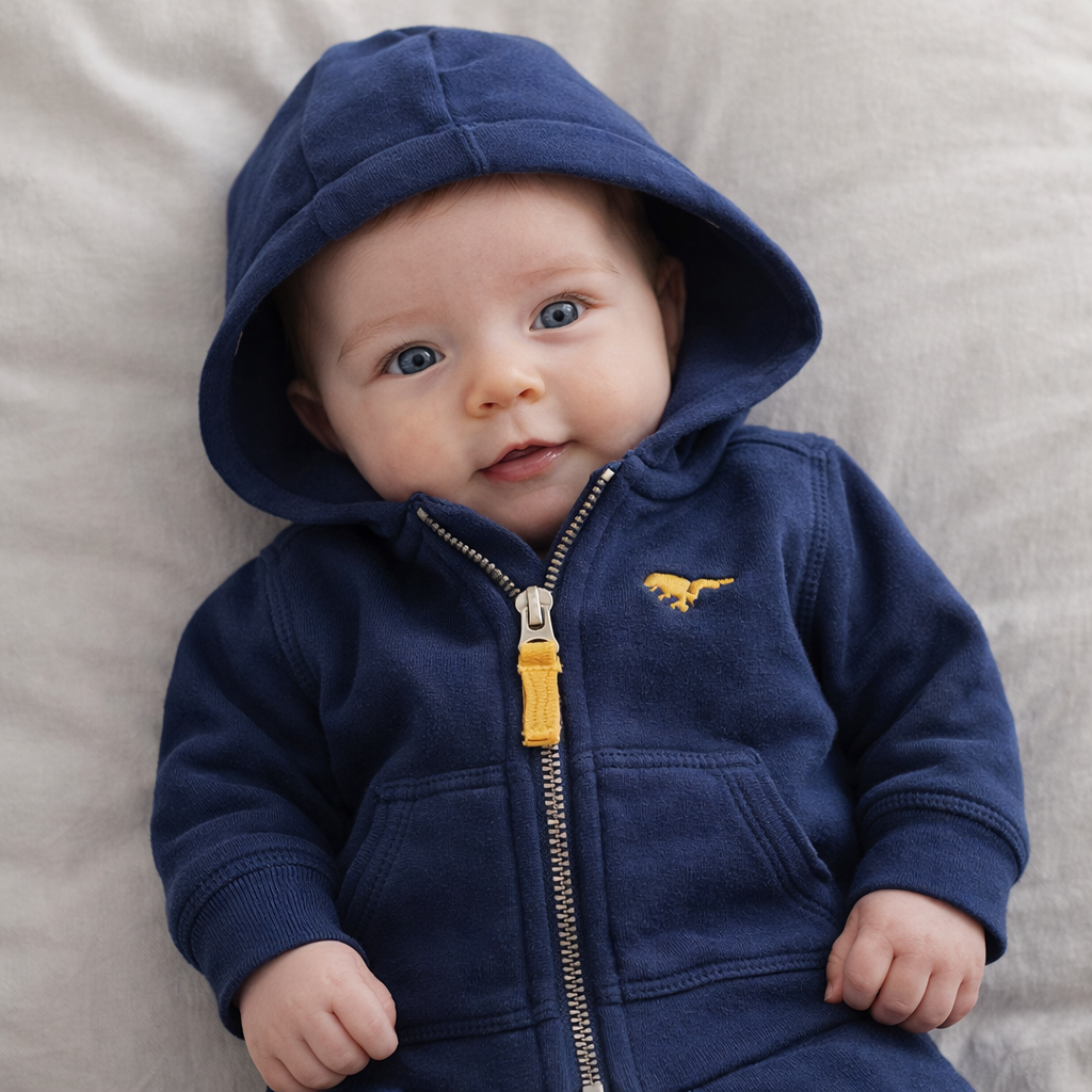 AI image for Navy Zip Up Hoodie