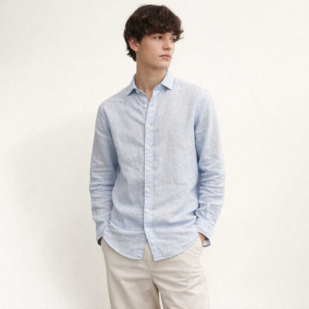 AI image for Sky Linen Shirt
