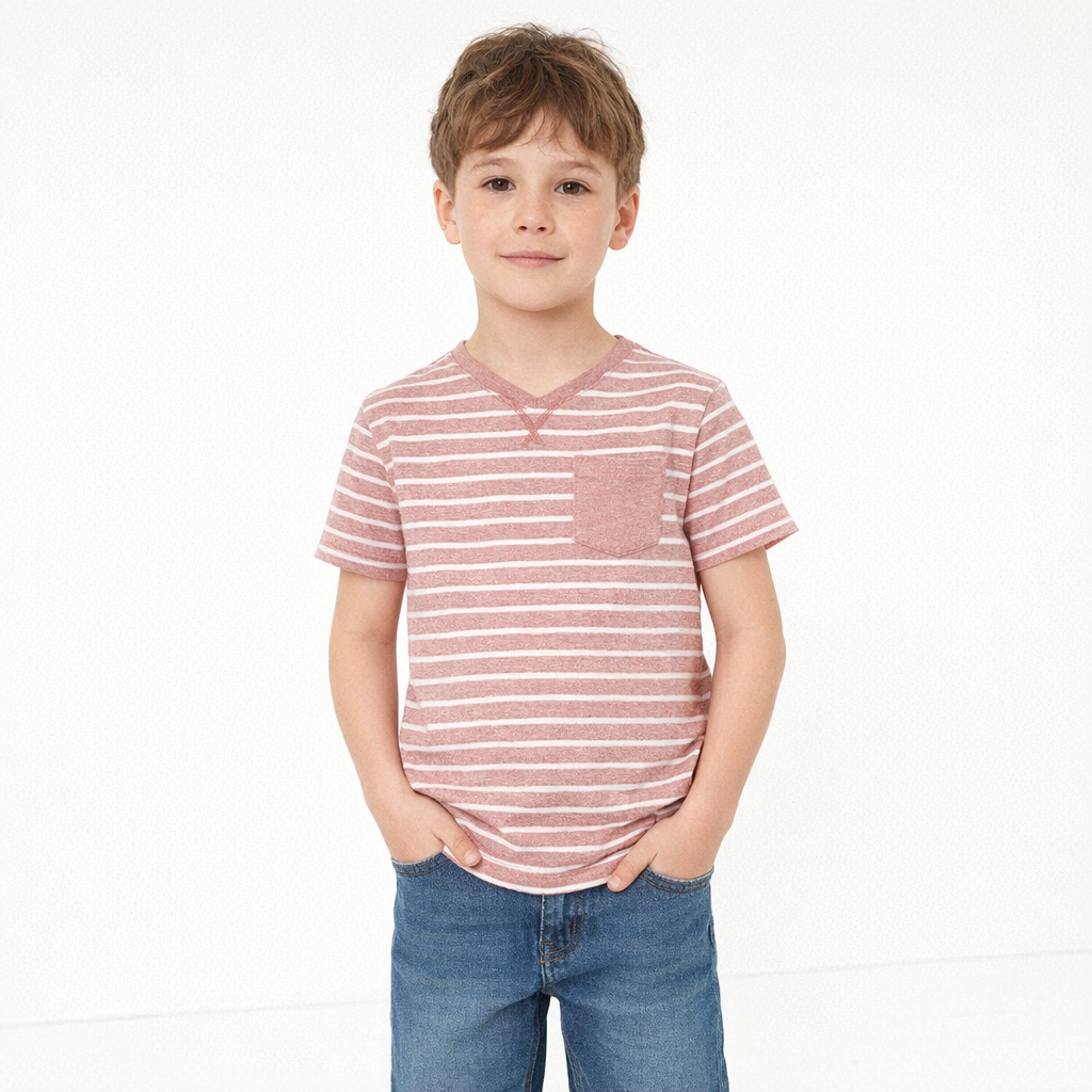 AI image for Salmon Stripe Tee