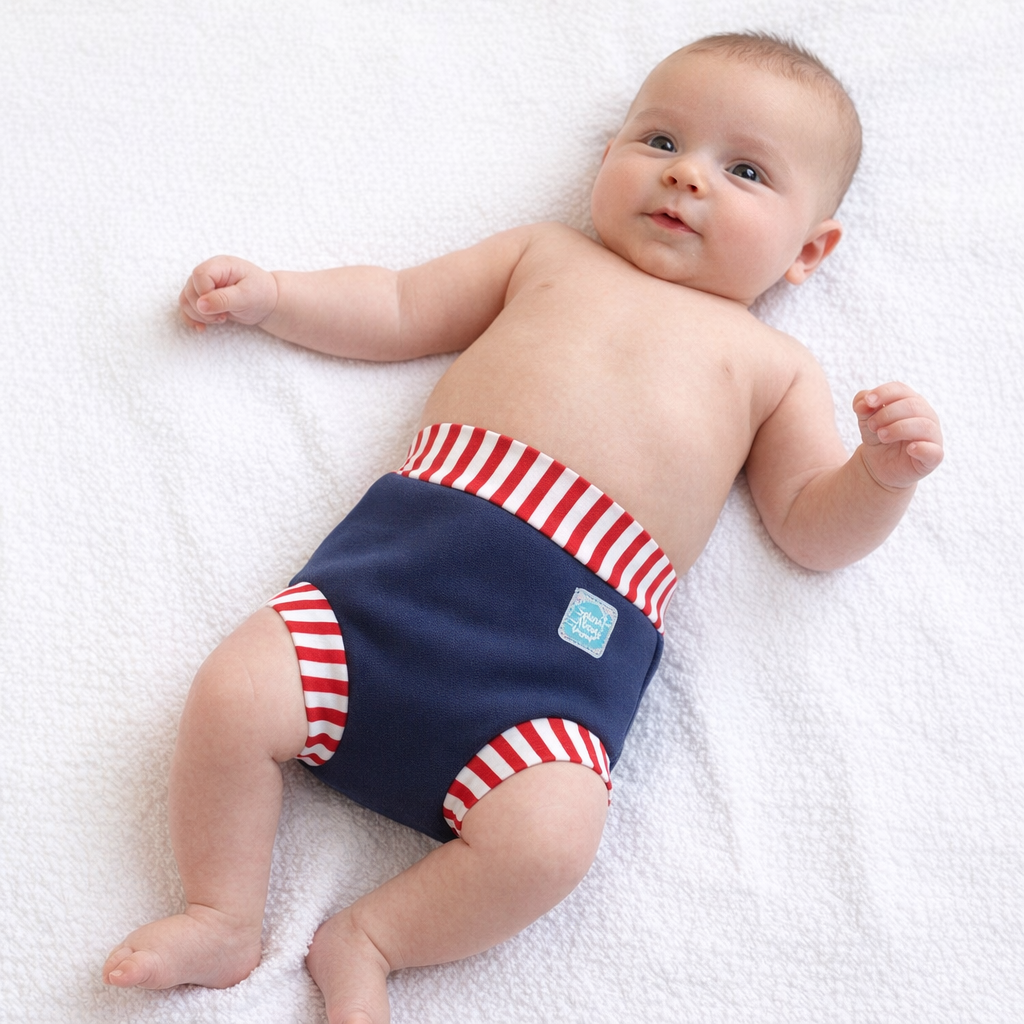 AI image for Navy/Red Happy Nappy