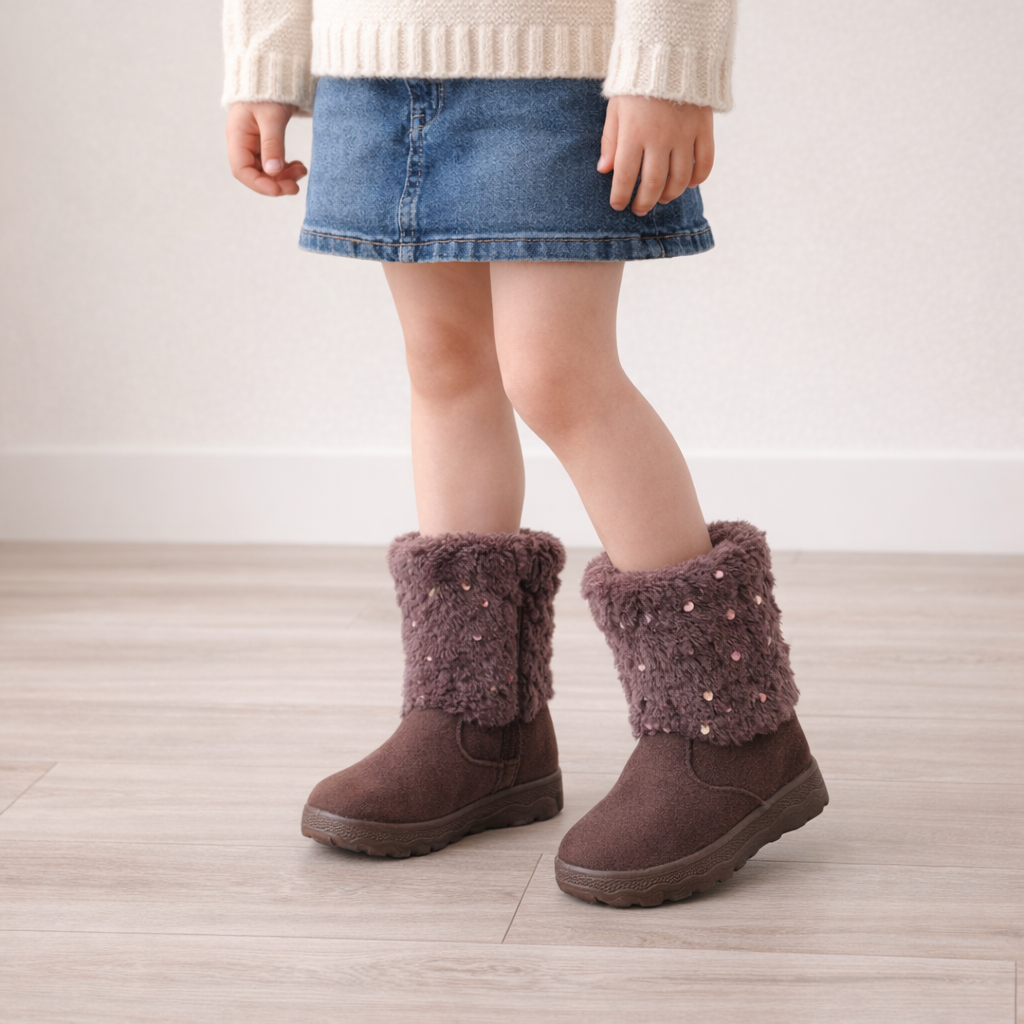 AI image for Brown Sequin Boots