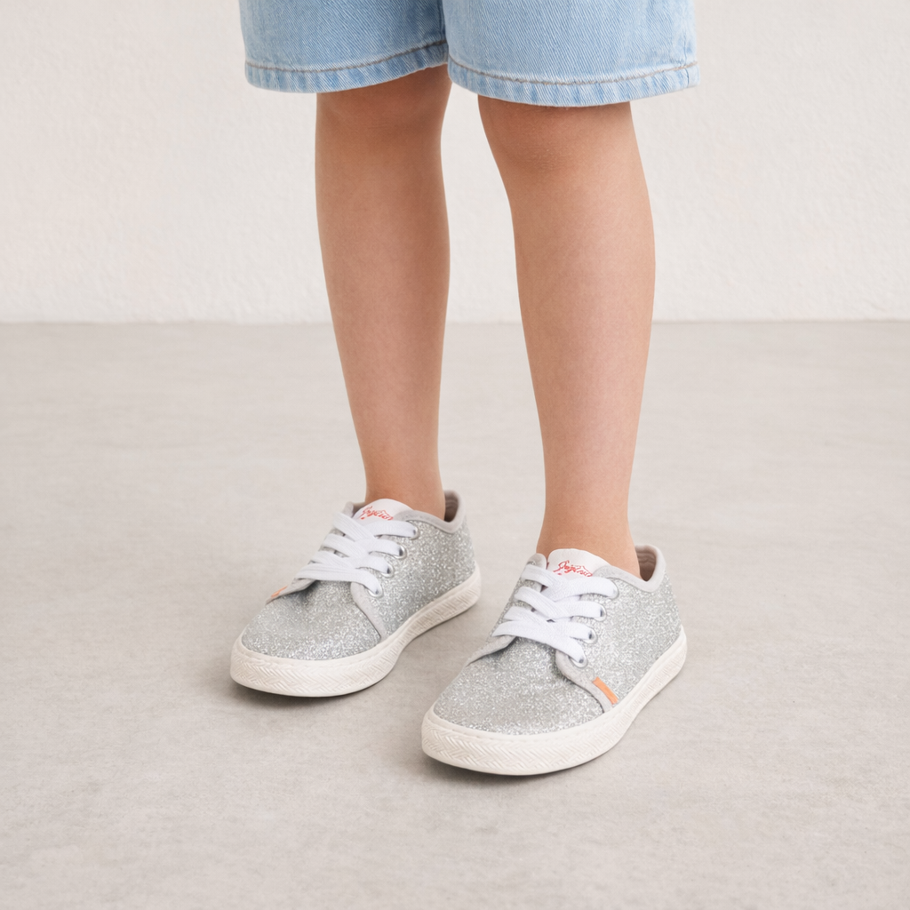 AI image for Silver Glitter Trainers