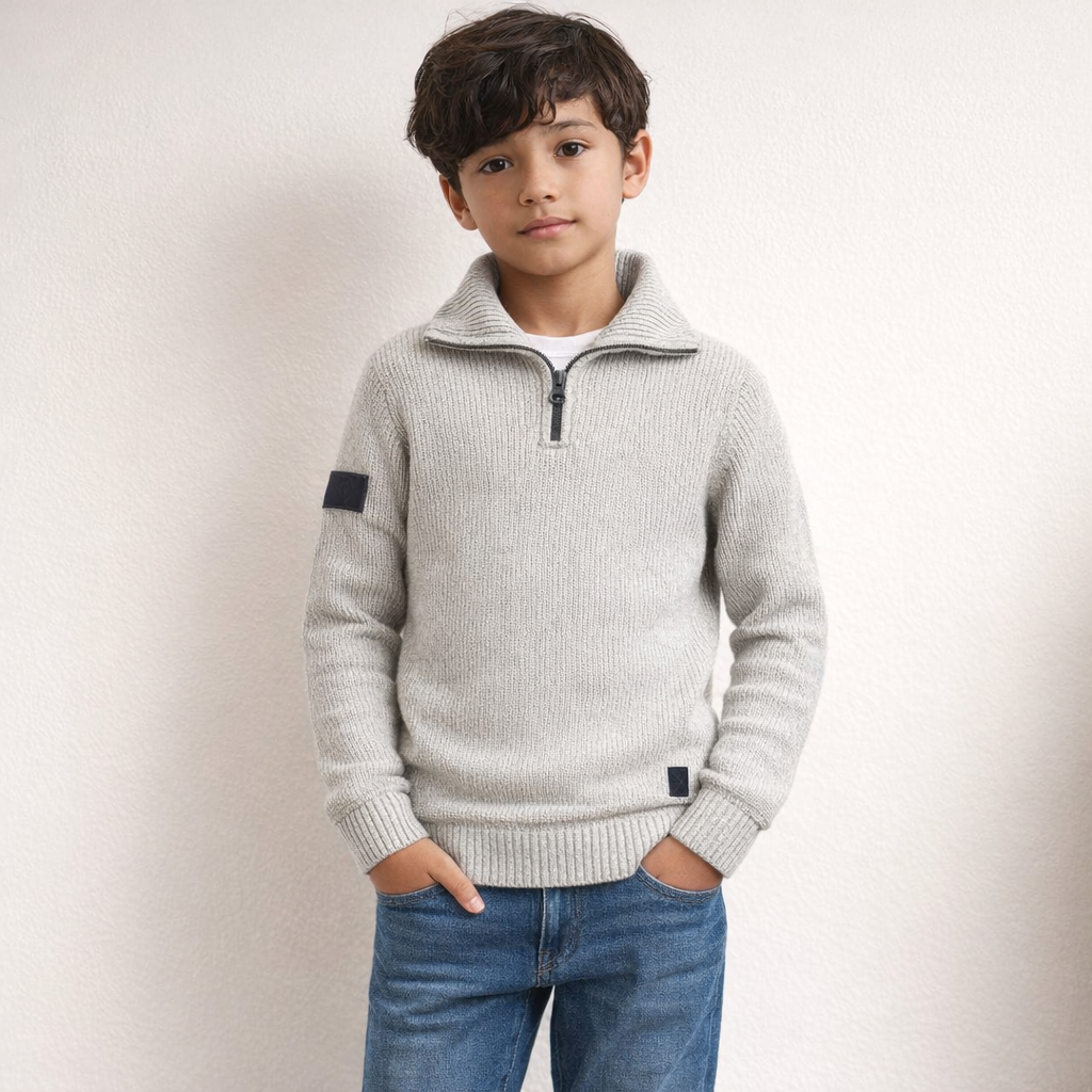 AI image for Grey Utility Zip Jumper