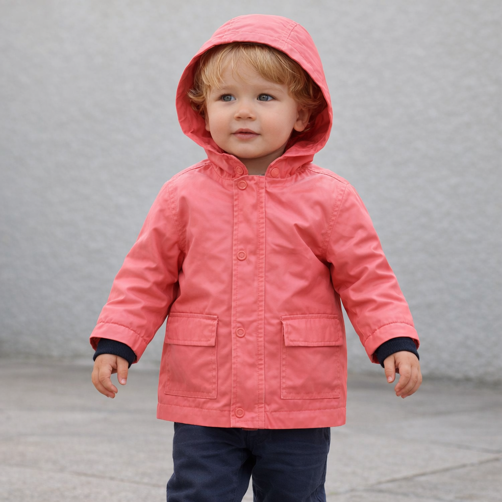 AI image for Pink Iconic Waxed Raincoat