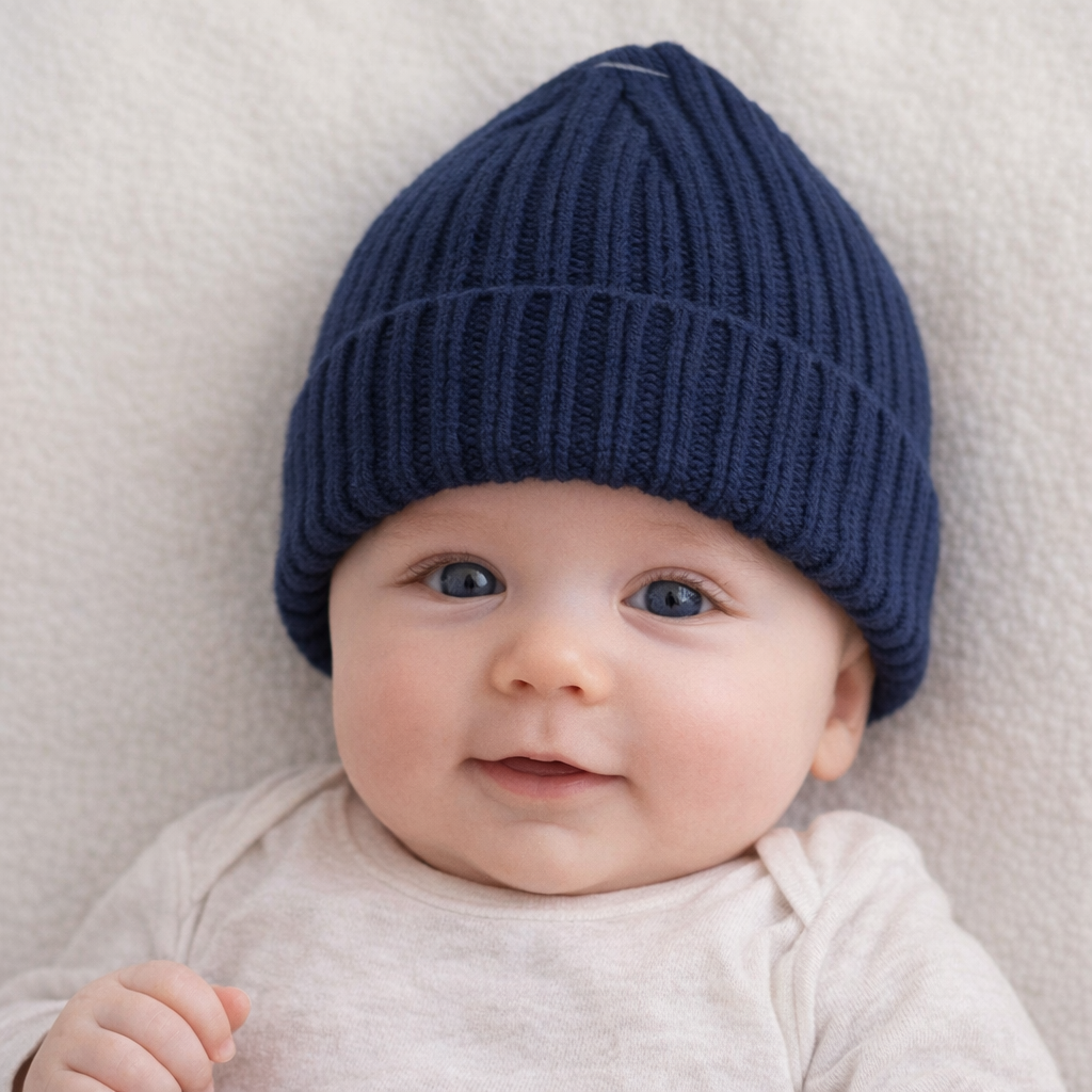 AI image for Navy Beanie