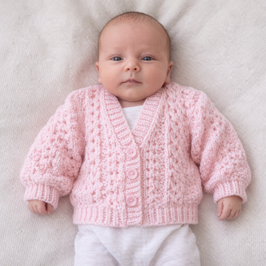 AI image for Pink Knitted Cardi