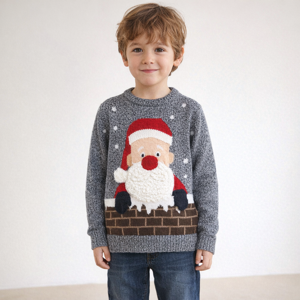 AI image for Santa Down the Chimney Christmas Jumper