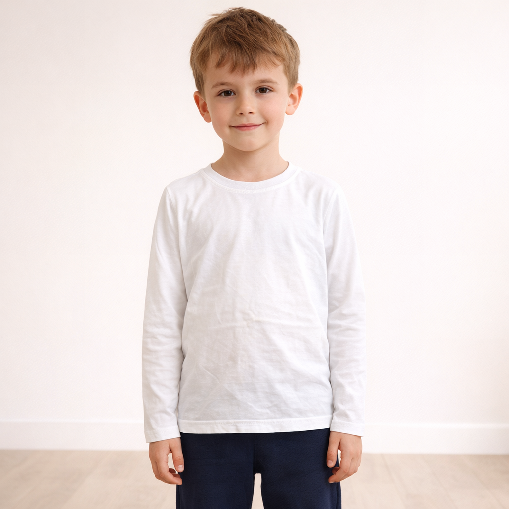 AI image for White Long Sleeved Top