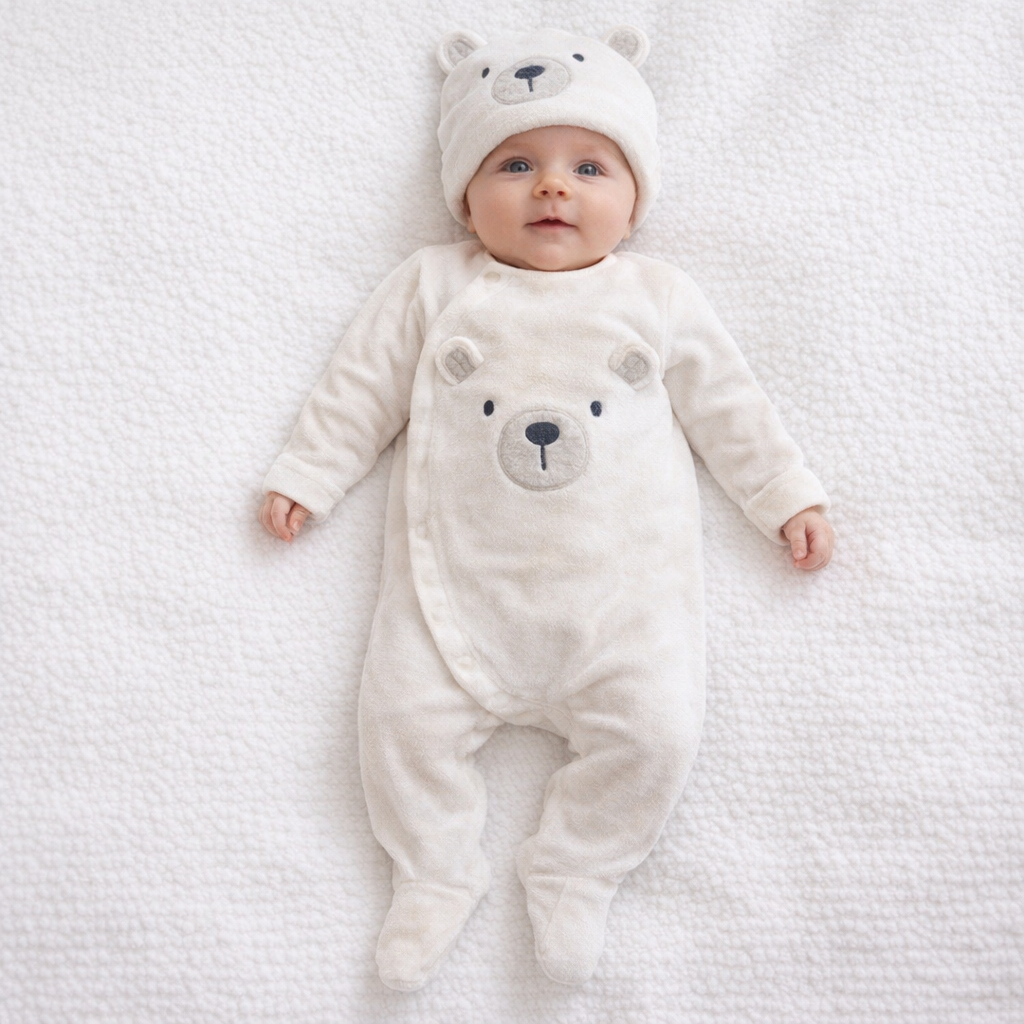 AI image for White Velour Bear Grow
