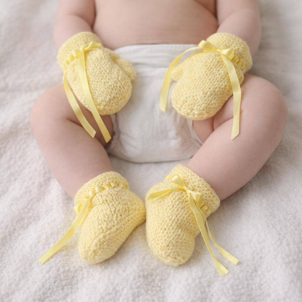 AI image for Lemon Booties and Mittens