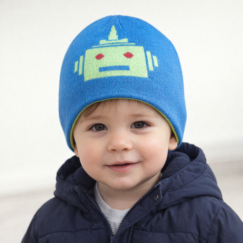 AI image for Robot Wool Mix Beanie Hat