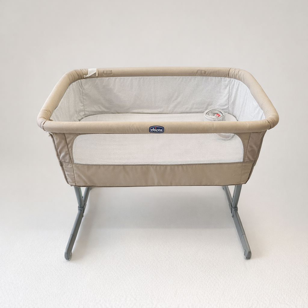 AI image for Next 2 Me Essential Bedside Crib - Dune - NO POSTAGE