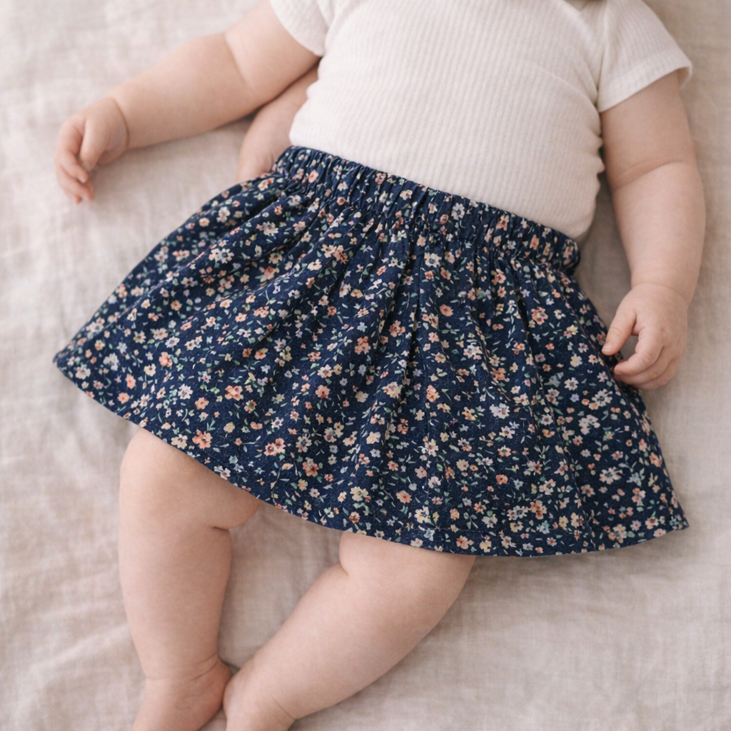 AI image for Floral Cotton Skirt