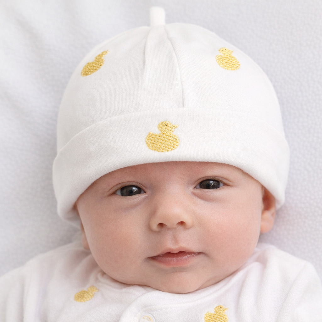 AI image for Yellow Duck Embroidered Hat