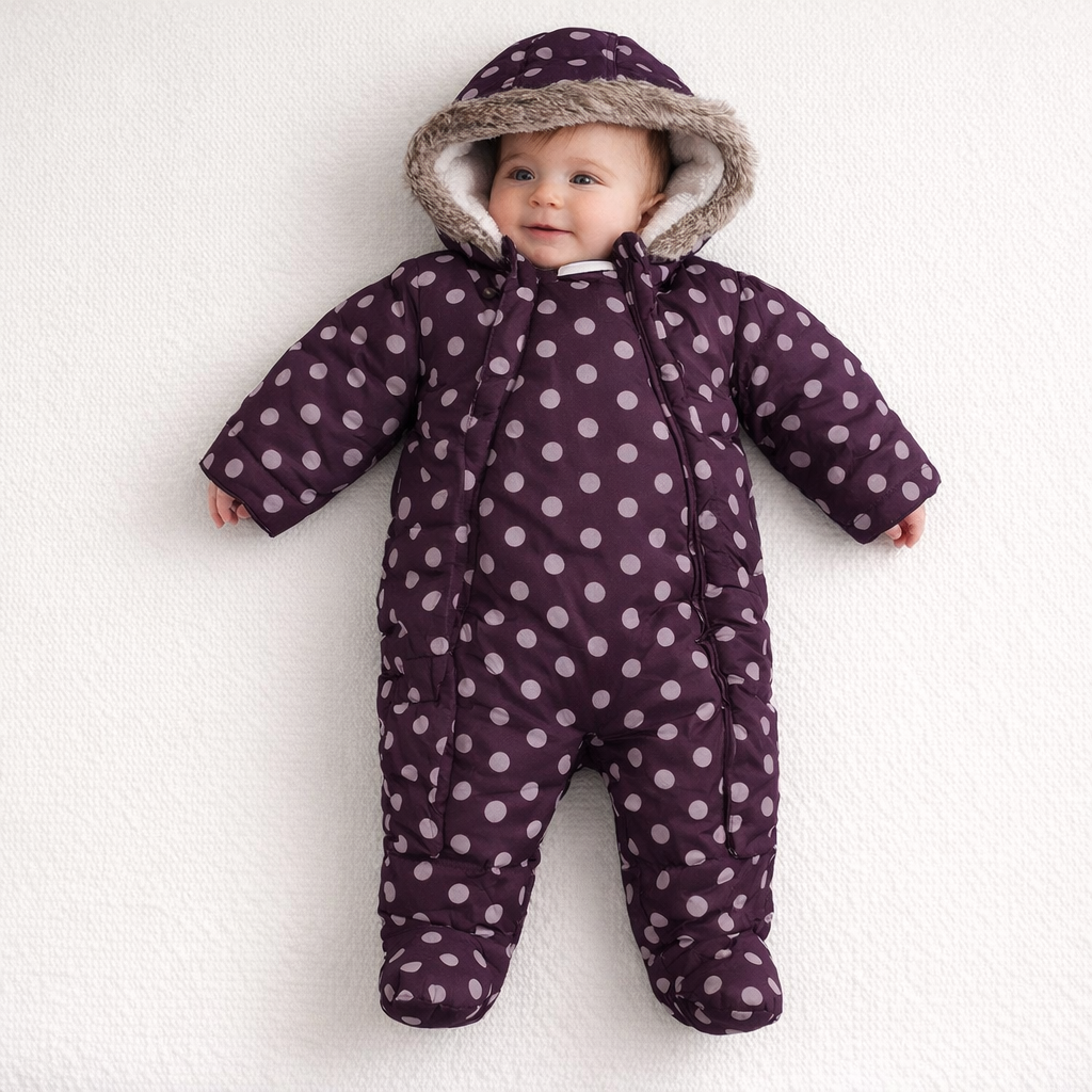 AI image for Polka Dot Snowsuit