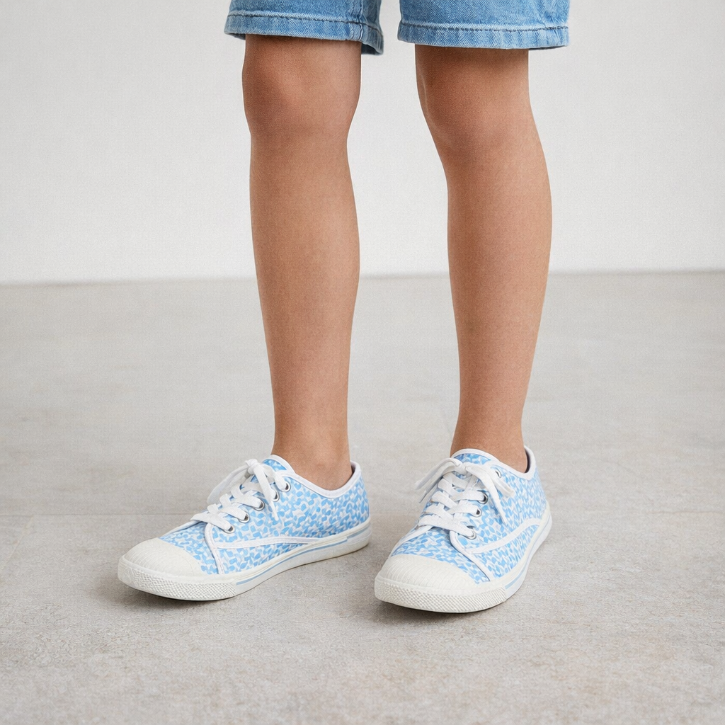 AI image for Blue Floral Casual Trainers