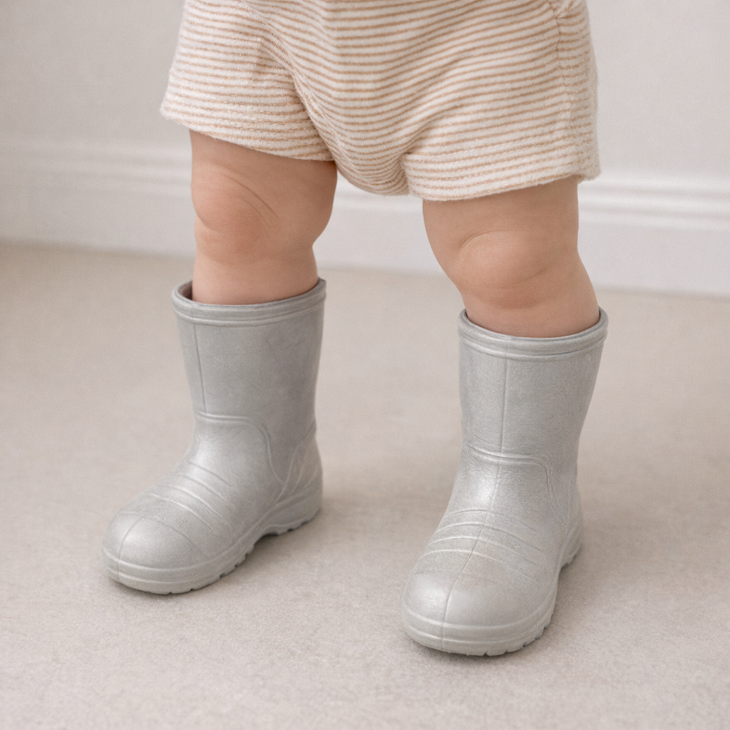 AI image for Lightweight Silver Boots